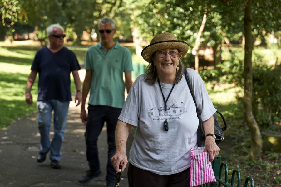 seniors' walking group, BC waterfront